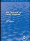The Criticism of Henry Fielding (Routledge Revivals) - eBook