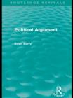 Political Argument (Routledge Revivals) - eBook