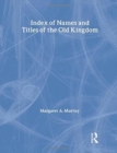 Index Of Names & Titles Of The - Book
