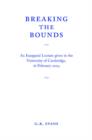 Breaking the Bounds : An Inaugural Lecture Given in the University of Cambridge, 16 February 2004 - eBook