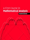 First Course in Mathematical Analysis - eBook