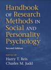 Handbook of Research Methods in Social and Personality Psychology - eBook