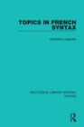 Topics in French Syntax - eBook