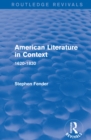 American Literature in Context : 1620-1830 - eBook