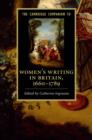 Cambridge Companion to Women's Writing in Britain, 1660-1789 - eBook