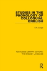 Studies in the Phonology of Colloquial English - eBook