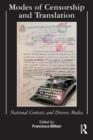 Modes of Censorship : National Contexts and Diverse Media - eBook