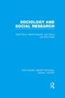 Sociology and Social Research (RLE Social Theory) - eBook