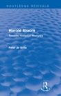 Harold Bloom (Routledge Revivals) : Towards Historical Rhetorics - eBook