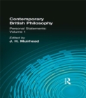 Contemporary British Philosophy : Personal Statements First Series - eBook