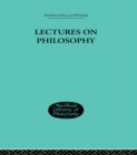 Lectures on Philosophy - eBook