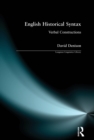 English Historical Syntax - eBook