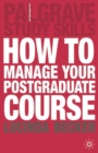 How to Manage your Postgraduate Course - eBook