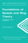 Foundations of Module and Ring Theory - eBook