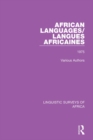 African Languages/Langues Africaines : Volume 1 1975 - eBook