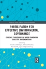 Participation for Effective Environmental Governance : Evidence from European Water Framework Directive Implementation - eBook