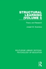 Structural Learning (Volume 1) : Theory and Research - eBook