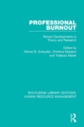 Professional Burnout : Recent Developments in Theory and Research - eBook