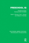 Preschool IQ : Prenatal and Early Developmental Correlates - eBook