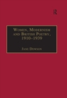 Women, Modernism and British Poetry, 1910-1939 : Resisting Femininity - eBook