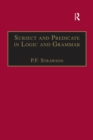 Subject and Predicate in Logic and Grammar - eBook
