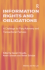 Information Rights and Obligations : A Challenge for Party Autonomy and Transactional Fairness - eBook