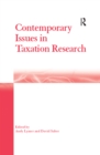 Contemporary Issues in Taxation Research - eBook