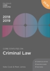Core Statutes on Criminal Law 2018-19 - Book