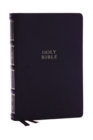 NKJV, Compact Center-Column Reference Bible, Black Genuine Leather, Red Letter, Comfort Print (Thumb Indexed) - Book