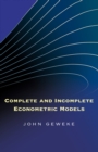 Complete and Incomplete Econometric Models - eBook