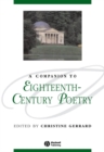 A Companion to Eighteenth-Century Poetry - eBook