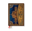 Safavid Indigo (Safavid Binding Art) Mini 12-month Horizontal Hardback Dayplanner 2025 (Wrap Closure) - Book