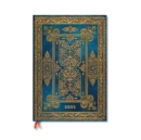 Blue Luxe (Luxe Design) Grande 12-month Vertical Hardback Dayplanner 2025 (Elastic Band Closure) - Book