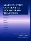 Mathematics Content for Elementary Teachers - eBook