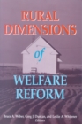 Rural Dimensions of Welfare Reform - eBook