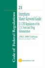 Interpharm Master Keyword Guide : 21 CFR Regulations of the Food and Drug Administration, 2002-2003 Edition - eBook