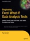 Beginning Excel What-If Data Analysis Tools : Getting Started with Goal Seek, Data Tables, Scenarios, and Solver - eBook