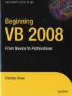 Beginning VB 2008 : From Novice to Professional - eBook