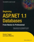 Beginning ASP.NET 1.1 Databases : From Novice to Professional - eBook