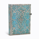 Maya Blue (Silver Filigree Collection) Midi Lined Hardcover Journal - Book