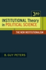 Institutional Theory in Political Science : The New Institutionalism - eBook