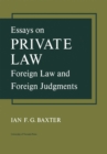 Essays on Private Law : Foreign Law and Foreign Judgments - eBook