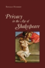 Privacy in the Age of Shakespeare - eBook