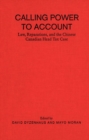 Calling Power to Account : Law, Reparations, and the Chinese Canadian Head tax - eBook