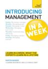 Introducing Management in a Week: Teach Yourself - eBook