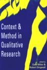 Context and Method in Qualitative Research - eBook