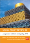Social Policy Review 27 : Analysis and Debate in Social Policy, 2015 - eBook