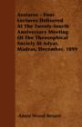 Avataras - Four Lectures Delivered at the Twenty-Fourth Anniversary Meeting of the Theosophical Society at Adyar, Madras, December, 1899 - eBook