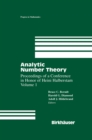 Analytic Number Theory : Proceedings of a Conference In Honor of Heini Halberstam Volume 1 - eBook