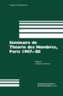 Seminaire de Theorie des Nombres, Paris 1987-88 - eBook